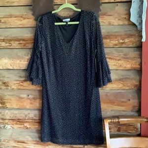 Allison Britney black and white polka dot dress